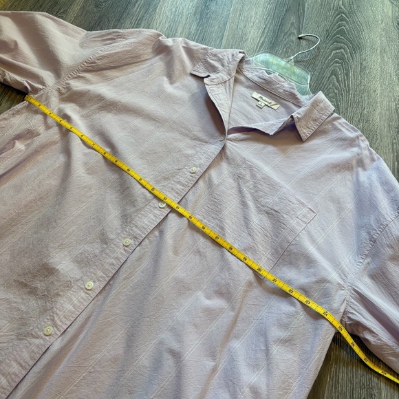 Madewell Light Purple Oversized Poplin Casual Button Down Shirt - Picture 9 of 9